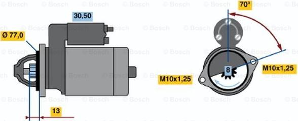 BOSCH 0 986 020 381 - Стартер autozip.com.ua