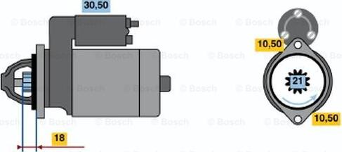 BOSCH 0 986 020 741 - Стартер autozip.com.ua