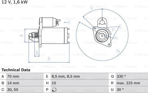 BOSCH 0 986 021 260 - Стартер autozip.com.ua