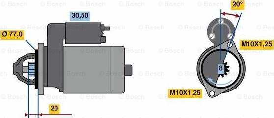 BOSCH 0 986 023 980 - Стартер autozip.com.ua