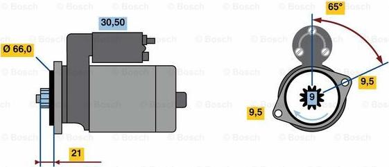 BOSCH 0 986 023 460 - Стартер autozip.com.ua