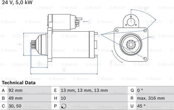 BOSCH 0 986 023 430 - Стартер autozip.com.ua