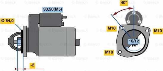 BOSCH 0 986 023 500 - Стартер autozip.com.ua