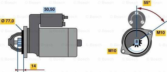 BOSCH 0 986 023 630 - Стартер autozip.com.ua