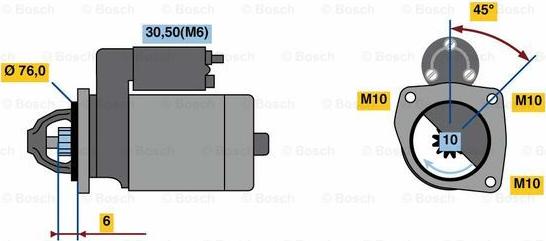 BOSCH 0 986 023 620 - Стартер autozip.com.ua