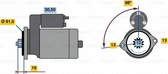 BOSCH 0 986 023 840 - Стартер autozip.com.ua