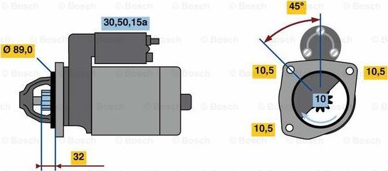 BOSCH 0 986 023 820 - Стартер autozip.com.ua