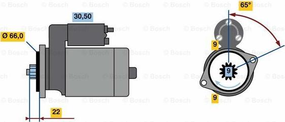 BOSCH 0 986 023 710 - Стартер autozip.com.ua