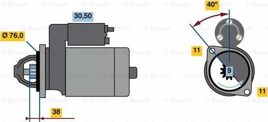 BOSCH 0 986 023 780 - Стартер autozip.com.ua