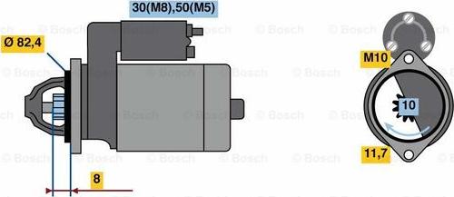 BOSCH 0 986 022 970 - Стартер autozip.com.ua