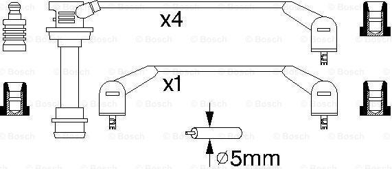 BOSCH 0 986 356 948 - Комплект проводів запалювання autozip.com.ua