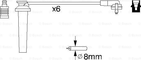 BOSCH 0 986 356 959 - Комплект проводів запалювання autozip.com.ua