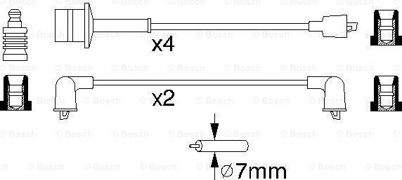 BOSCH 0 986 356 954 - Комплект проводів запалювання autozip.com.ua