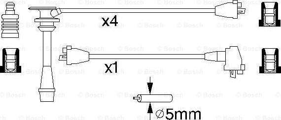 BOSCH 0 986 356 950 - Комплект проводів запалювання autozip.com.ua