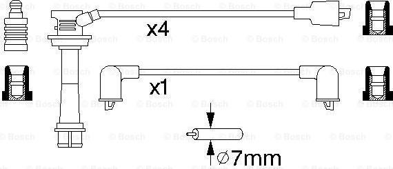 BOSCH 0 986 356 951 - Комплект проводів запалювання autozip.com.ua