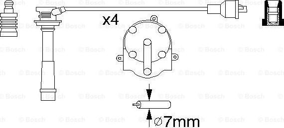 BOSCH 0 986 356 953 - Комплект проводів запалювання autozip.com.ua