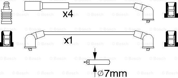 BOSCH 0 986 356 955 - Комплект проводів запалювання autozip.com.ua