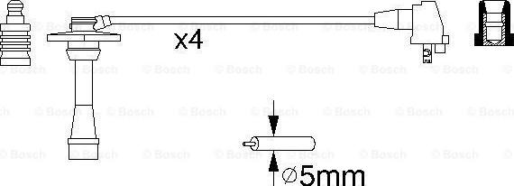 BOSCH 0 986 356 957 - Комплект проводів запалювання autozip.com.ua
