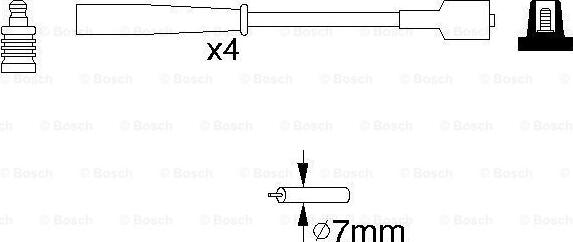 BOSCH 0 986 356 961 - Комплект проводів запалювання autozip.com.ua