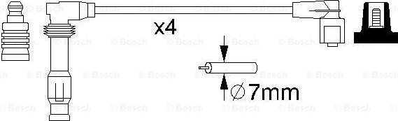 BOSCH 0 986 356 986 - Комплект проводів запалювання autozip.com.ua