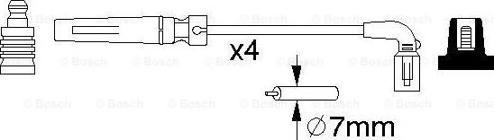 BOSCH 0 986 356 987 - Комплект проводів запалювання autozip.com.ua