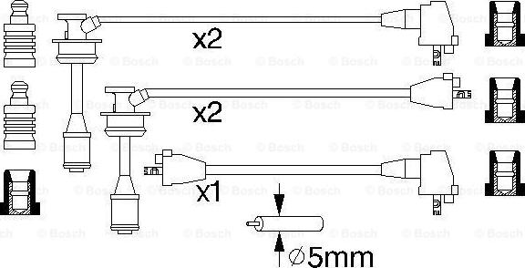 BOSCH 0 986 356 934 - Комплект проводів запалювання autozip.com.ua