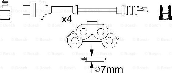 BOSCH 0 986 356 936 - Комплект проводів запалювання autozip.com.ua