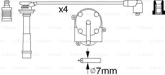 BOSCH 0 986 356 931 - Комплект проводів запалювання autozip.com.ua