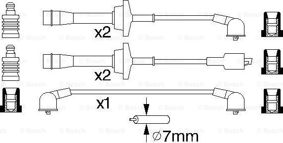 BOSCH 0 986 356 938 - Комплект проводів запалювання autozip.com.ua