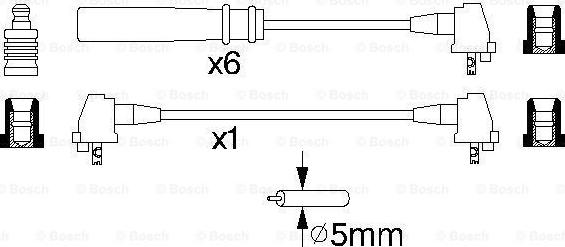 BOSCH 0 986 356 937 - Комплект проводів запалювання autozip.com.ua