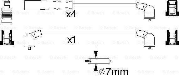 BOSCH 0 986 356 921 - Комплект проводів запалювання autozip.com.ua