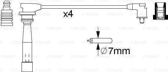 BOSCH 0 986 356 970 - Комплект проводів запалювання autozip.com.ua