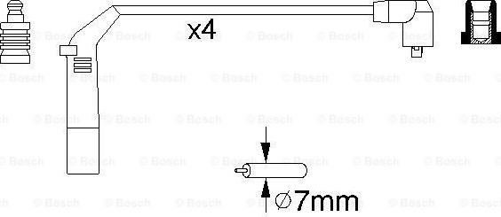 BOSCH 0 986 356 898 - Комплект проводів запалювання autozip.com.ua