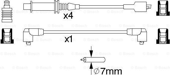 BOSCH 0 986 356 848 - Комплект проводів запалювання autozip.com.ua