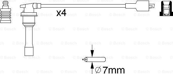 BOSCH 0 986 356 843 - Комплект проводів запалювання autozip.com.ua