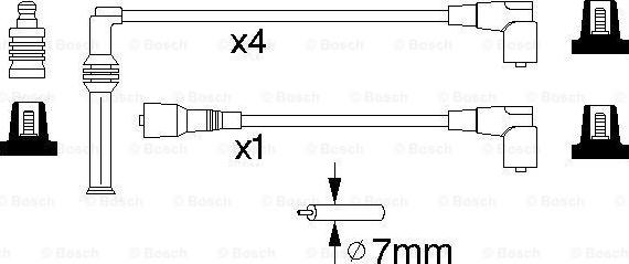 BOSCH 0 986 356 842 - Комплект проводів запалювання autozip.com.ua