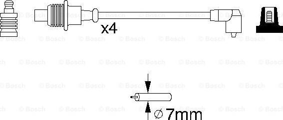 BOSCH 0 986 356 854 - Провода высоковольтные компл. пр-во Bosch autozip.com.ua