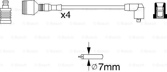 BOSCH 0 986 356 856 - Комплект проводів запалювання autozip.com.ua