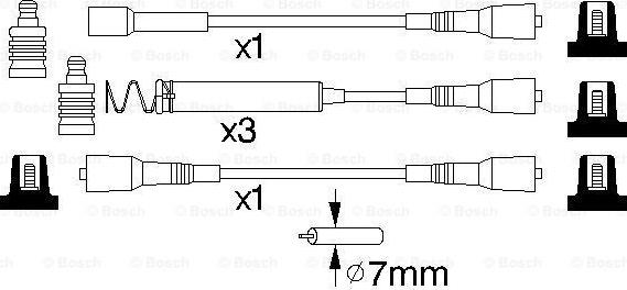 BOSCH 0 986 356 850 - Комплект проводів запалювання autozip.com.ua