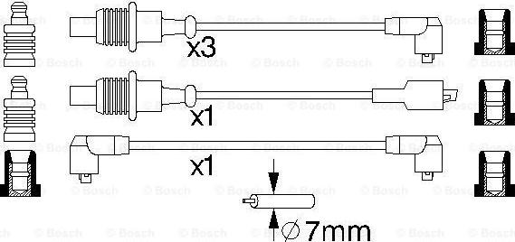 BOSCH 0 986 356 851 - Комплект проводів запалювання autozip.com.ua