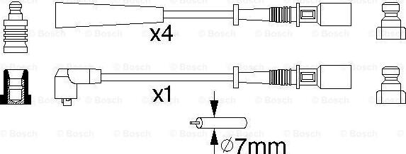 BOSCH 0 986 356 853 - Комплект проводів запалювання autozip.com.ua