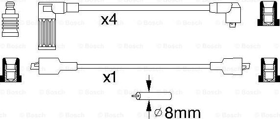 BOSCH 0 986 356 857 - Комплект проводів запалювання autozip.com.ua