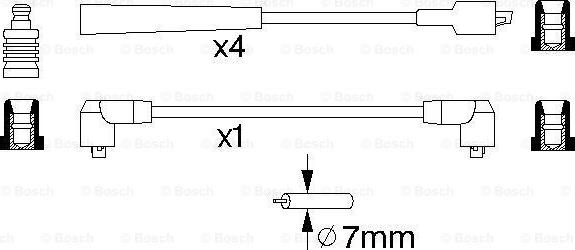 BOSCH 0 986 356 869 - Комплект проводів запалювання autozip.com.ua