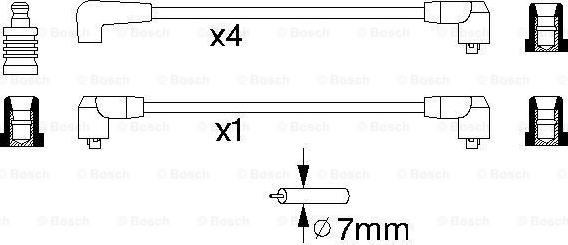 BOSCH 0 986 356 865 - Комплект проводів запалювання autozip.com.ua