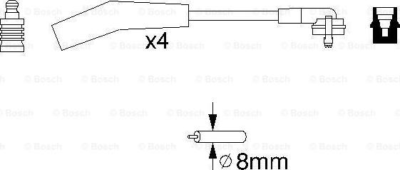 BOSCH 0 986 356 860 - Комплект проводів запалювання autozip.com.ua