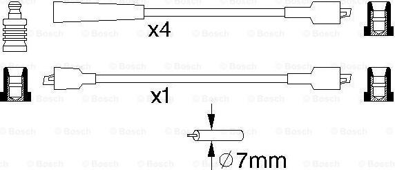 BOSCH 0 986 356 862 - Комплект проводів запалювання autozip.com.ua