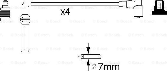 BOSCH 0 986 356 808 - Комплект проводів запалювання autozip.com.ua