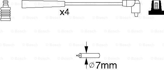 BOSCH 0 986 356 818 - Комплект проводів запалювання autozip.com.ua