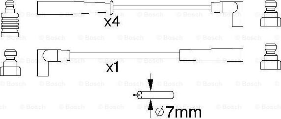 BOSCH 0 986 356 888 - Комплект проводів запалювання autozip.com.ua