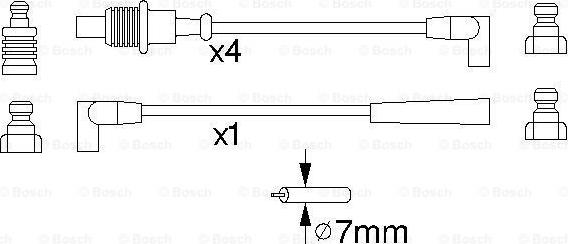 BOSCH 0 986 356 883 - Комплект проводів запалювання autozip.com.ua